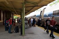  Amtrak passengers boarding