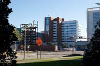  Florida Hospital - old, new and under construction.  Rollins Street and CSX tracks in midground