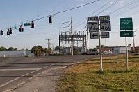  The intersection of Airport Blvd and SR 46.  The Staion location is ahead left of the power substation.
